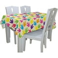 thumbnail image 4 of Coolnut Dinosaur Footprints Tablecloth Modern Table Cover for Home Decoration, Spill Proof Cloth Washable for Dinner Picnic, 60"x108", 4 of 6