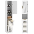 thumbnail image 3 of VECELO 66.9" Tall Bathroom Cabinet with Tilt-Out Laundry Basket, Mirror and Handles, Cabinet with Multiple Adjustable Shelves for Bathroom, Living Room or Kitchen, 3 of 15