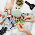 thumbnail image 4 of Swallowtail Butterfly Cutting Board, Butterfly with Rainbow Colors Fantasy Animal Dreamy Display, Decorative Tempered Glass Cutting and Serving Board, Wine Bottle Shape, Multicolor, by Ambesonne, 4 of 5