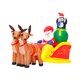 thumbnail image 2 of Papá Noel inflable navideño en trineo, decoración navideña, novedad, decoración iluminada para patio, exterior, jardín, hogar, 2 of 8