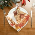 thumbnail image 2 of BZSMCE Satin Native Fab Cotton Dinner Napkin Cat in Autumn Reusable, 2 of 8