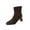 Brown, variant on Lovzfmll Boots for Women, Round Toe Block Heel Booties, Plus Size Comfy Fall Winter Ankle Boots Shoes with Back Zipper, 5.5, Brown