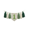 thumbnail image 2 of Tachiuwa High Chair Banner Bead Tassel Garland, Burlap Highchair Banner, Wood Bead Tassel, 1ST Birthday Banner for Boys Girls Bedroom Green, 2 of 9