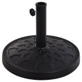 thumbnail image 1 of Outsunny Résine Ronde Patio Porte-Parapluie Base Enduit Pole Market Jardin Porte-Parapluie Porte Parasol Noir, 1 of 1