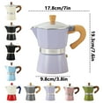 thumbnail image 3 of Cafetière Rétro à Casserole Italienne avec Poignée à Grain de Bois, Multicolore, en Option, Appareil Ménager, 3 of 4