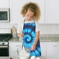 thumbnail image 4 of Blue Tie Dye Mandala Pattern Kids Aprons for Girls and Boys,Adjustable Neck Strap Toddler Aprons for Kids Cooking Baking, 4 of 6