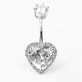thumbnail image 3 of Anillo de Ombligo YONGSHENG Plata Esterlina S925 Corazón Circón Cuerpo Piercing, 3 of 5