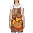 thumbnail image 3 of Easygdp Autumn Bouquet Pumpkin For Thanksgiving Apron Waterdrop Resistant with 2 Pockets,Oil Resistant Cooking Kitchen Chef Apron for Women Men, 3 of 7