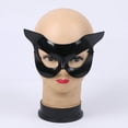 thumbnail image 1 of 2 uds. Máscara de gato para mujer, accesorio de disfraz de media cara, recuerdos de fiesta, máscara de disfraces de Halloween, máscara de mascarada, media máscara de ojo de gato, 1 of 5