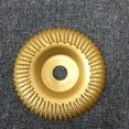 thumbnail image 1 of Muela de amoladora para carpintería, disco de grabado, amoladora angular de acero al carbono, rueda de acero al carbono, 16 mm de diámetro interior, 100 mm de diámetro exterior, dorado, 1 of 5