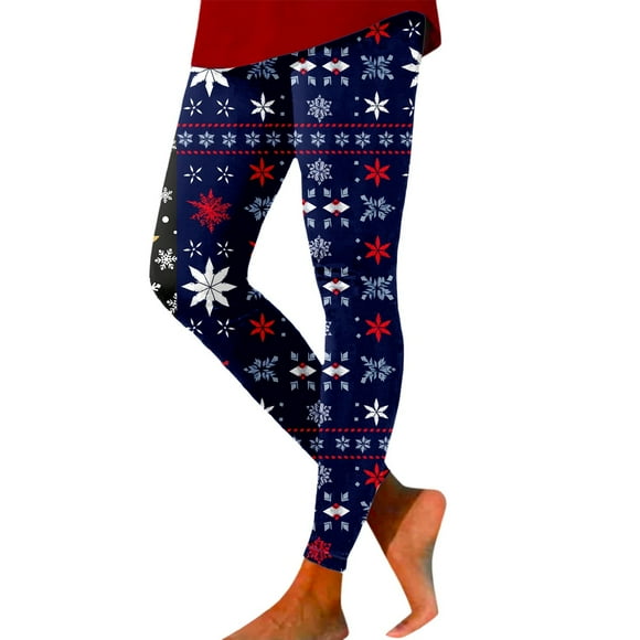 Zhanying Christmas Pants for Women Casual Cute Funny Moisture-Wicking Fleece Lined Leggings Women Pink M