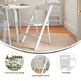 thumbnail image 4 of Flash Furniture Commercial Grade White Solid Wood Folding Dining Chair - Set of 4, 4 of 13