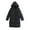 Black, variant on Lovskoo Womens Winter Coats Hooded Quilted Jacket Warm Pocket Turn Down Collar Long Sleeve Jacket Parkas Coat Cotton Padded Outerwear Black