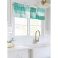 thumbnail image 3 of Valances for Windows Aqua White Rod Pocket Cafe Window Treatments Valance Curtains for Kitchen Bathroom Laundry Basement Windows 60"x18", 3 of 9