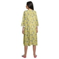 thumbnail image 4 of Moomaya Chemise de Nuit Imprimée pour Femmes Longueur Genou en Coton Robe de Nuit Courte, 4 of 6