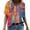 Multicolor, variant on Cilsoka Boho Tops for Women Plus Size Trendy Floral T-Shirt for Women Summer Colorful Short Sleeve Tunic Tops V Neck Graphic Tees Shirt Casual Comfy Blouses Tops