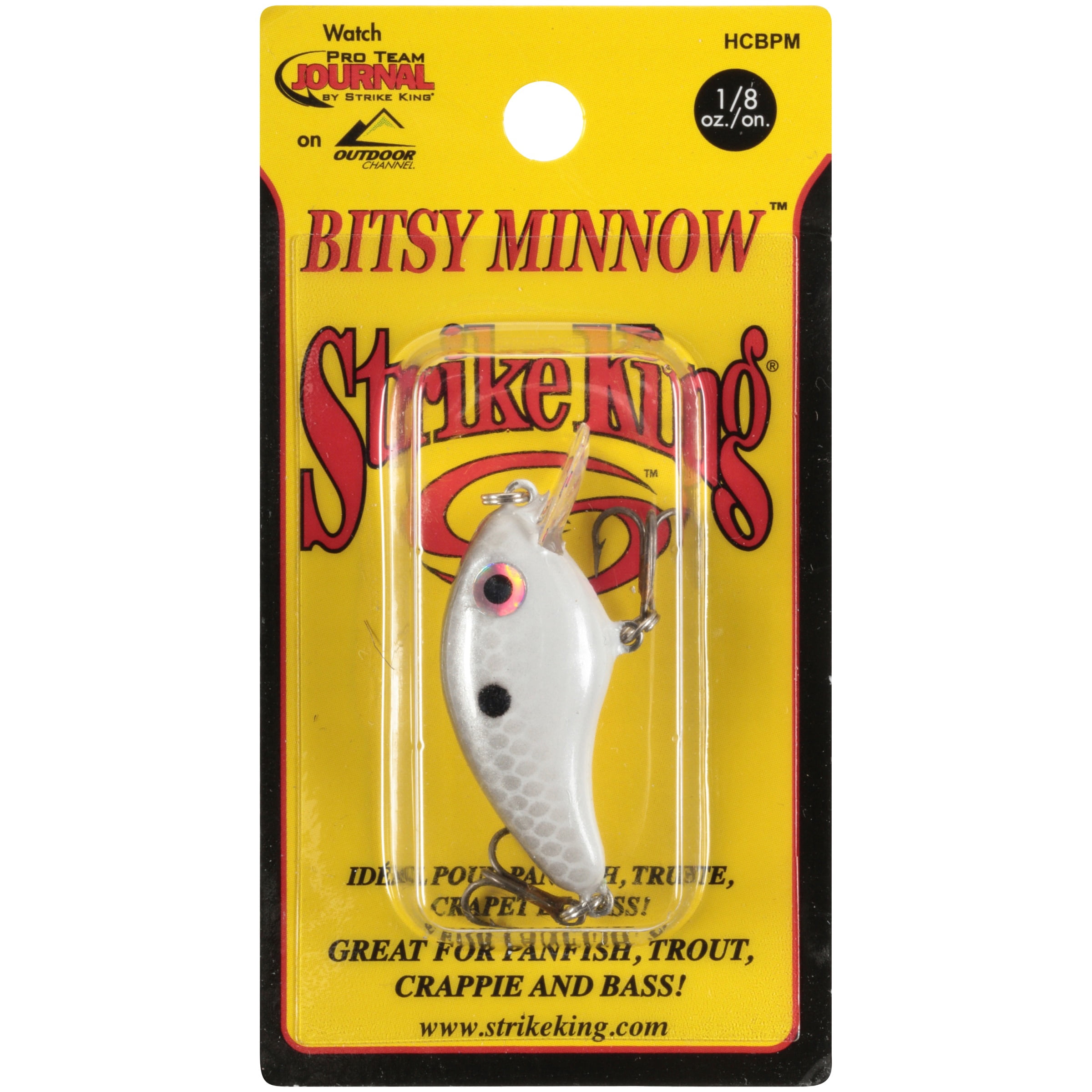 Strike King Bitsy Pond Minnow Fishing Lure, Gizzard Shad