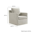 thumbnail image 3 of Serene Fabric Slipcovered Swivel Armchair in Linen, 3 of 9
