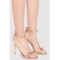 thumbnail image 2 of Women's Rhinestone Detail Gold Sole Ankle Strap High Heels, 2 of 3