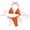 Orange, variant on Bixock Swimsuit for Women,Bikinis Sets for Women,Women's Swimsuit Solid Color Bikini 2 Piece with Strappy Swimsuit Set