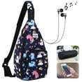 thumbnail image 7 of HAWEE Womens Sling Backpack Unicorn Crossbody Bag Lightweight for Women, Rainbow Unicorn, 7 of 7