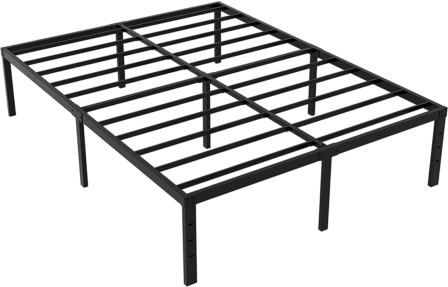 18 Inch Maximum Storage Bed Frame/Reinforced Platform /3500lbs Heavy Queen 