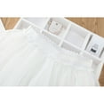 thumbnail image 6 of Povozer Dance Tutu Dresses for Toddler Girls Birthday Fluffy Soft Tulle Skirt(White,4-5Y), 6 of 6