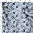 thumbnail image 3 of Soimoi Poly Georgette Fabric Moon & Stars Galaxy Decor Fabric Printed Yard 52 Inch Wide, 3 of 6