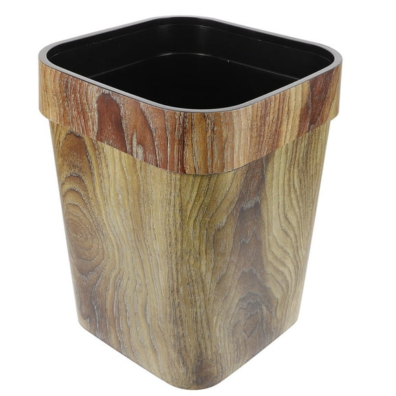 ibasenice 1PC Bedroom Garbage Can with Holds Garbage Bag Retro Trash Bin Indoor Use