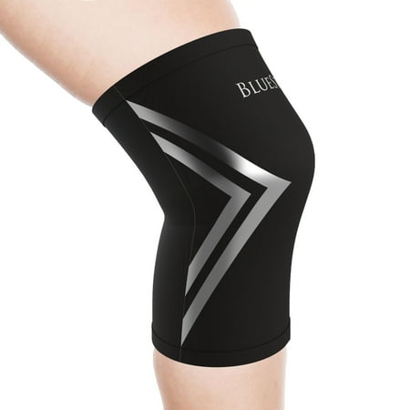 Knee Sleeve - Copper Infused Knee Support Compression Sleeve- Unisex Knee Compress for Pain Relief, Soreness, Swelling, Recovery by Bluestone (Small)