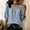 Dark Gray, variant on Women's Crew Neck Gathered Elastic Bubble Short Sleeve Linen Blend Blouse Soft Loose Fit Casual Summer Top Hides Belly for Daily Vacation Wear Gray XL