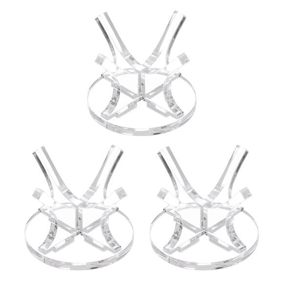 3 Pcs Baseball Holders for Balls Acrylic Small Ball Transparent Display Stand
