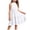 White, variant on akafmk Girls Fashion Dresses Halters Sleeveless Lace Pleated Waist Flowy Knee Length Dresses 5-14 Years