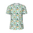 thumbnail image 5 of Wukai Kawaii Sushi Print Men's Short-Sleeved Mesh T-Shirt,Quick-Dry Short Sleeve Workout T-Shirt-XX-Large, 5 of 8