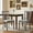 Rustic Gray, variant on HOMCOM Dining Chairs Upholstered Kitchen Chairs with Rubberwood Legs Set of 2, Rustic Gray