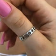 thumbnail image 2 of Vintage Hollow Moon Phase Ring Lunar Ring Crescent Moon Finger Ring Size 5~11, 2 of 4