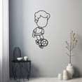 thumbnail image 3 of LaModaHome Exclusive Boy And Football Metal Wall Art – Durable & Artistic Metal Wall Art for Home and Office Decor, Perfect for Any Interior Design Aesthetic, 3 of 5