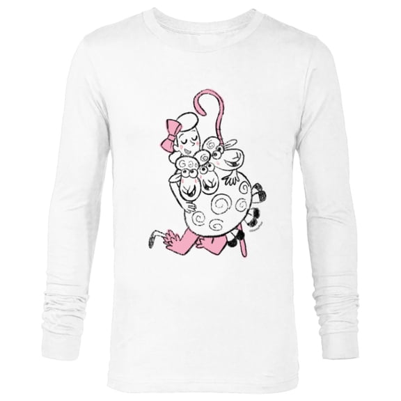 Disney and Pixar’s Toy Story Bo Peep Hugs Sheep - Long Sleeve T-Shirt for Men - Customized-White