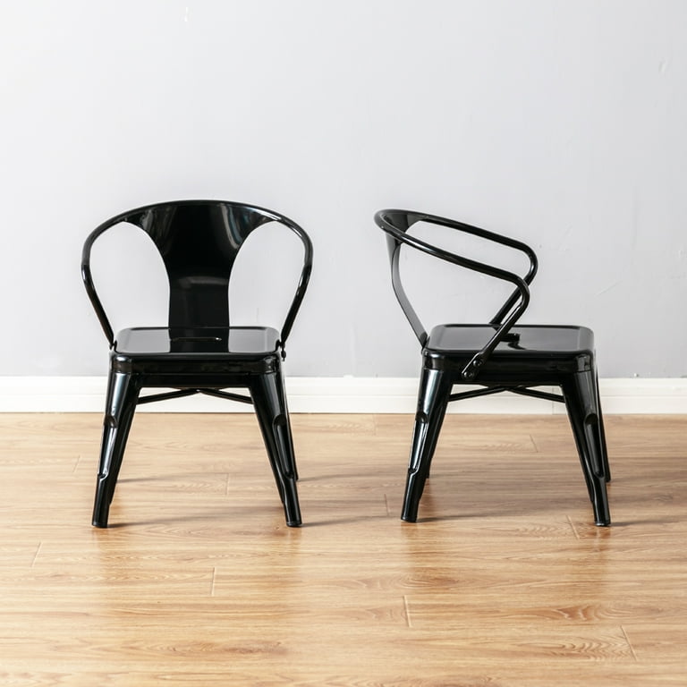 Black metal kids chairs hotsell