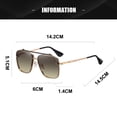 thumbnail image 2 of Gafas de sol coloridas con montura grande, gafas de moda, gafas de sol de moda, hechas de PC y metal, 2 of 5