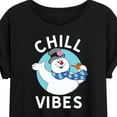 thumbnail image 3 of Frosty The Snowman - Christmas - Chill Vibes - Women's Oversized T-Shirt, 3 of 5