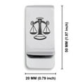thumbnail image 2 of Stainless Steel Libra Zodiac (Scales) Classic Slim Money Clip Credit Card Holder, 2 of 2