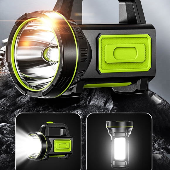 Boovnll Flashlight, Rechargeable Led Spotlight, Multi Function Camping Lantern Big Flashlight, Power Bank,Waterproof Searchlight for Emergency, Hiking, Home and More, Rechargeable Flashlights