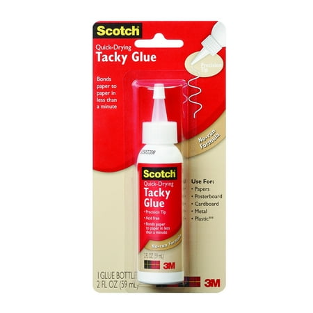 3M Scotch Quick Dry Tacky Adhesive 6052B, 4 oz.