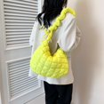 thumbnail image 5 of Bolso de hombro para mujer, de gran venta, versátil, sólido, plisado, de moda, nueva tendencia 2024, bolso cruzado con cremallera y hilo de coser suave, 5 of 5