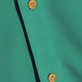 thumbnail image 5 of Mens Hawaiian Shirt Band Collar Short Sleeve Button Down Shirts Summer Beach Shirts Green, 5 of 6