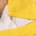 thumbnail image 7 of UTTOASFAY Women'sSwimsuit Women'sBikini Set Swimsuit Two Piece Filled Soild Swimwear Beachwear Yellow L, 7 of 7
