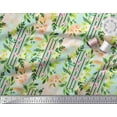 thumbnail image 3 of Soimoi Green Heavy Canvas Fabric Leaf Floral Printed Fabric 1 Yard 58 Inch Wide, 3 of 3