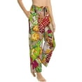 thumbnail image 2 of Xecao Bright Mushrooms Women's Straight Lounge Pajama Pants: The Epitome of Relaxed Sleepwear, 2 of 9