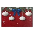 thumbnail image 2 of Non-Slip Area Rug 31"x20" Indoor Washable Floor Mats Carpet Printed for Living Room, Bedroom, Home Decor Branches and Christmas Balls, 2 of 7